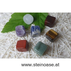 7 Chakra Set Steine Würfel